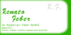 renato feber business card
